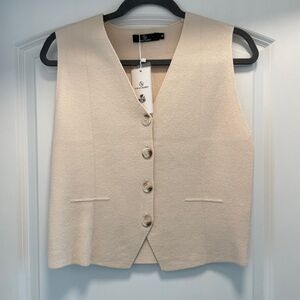 Cream Button-Up Vest